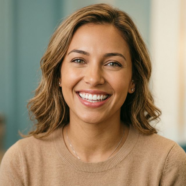 Happy patient at Evi's Dental Touch